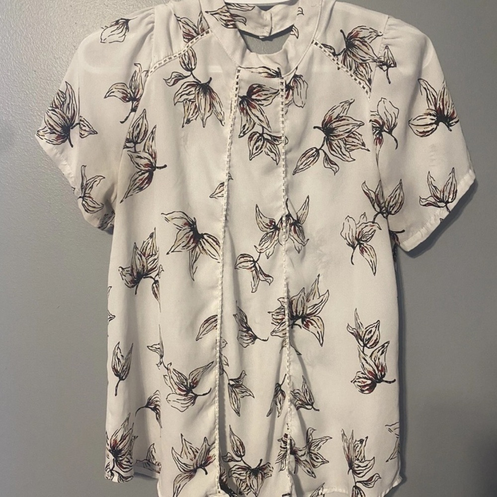 Sienna Sky White and Black Floral Blouse